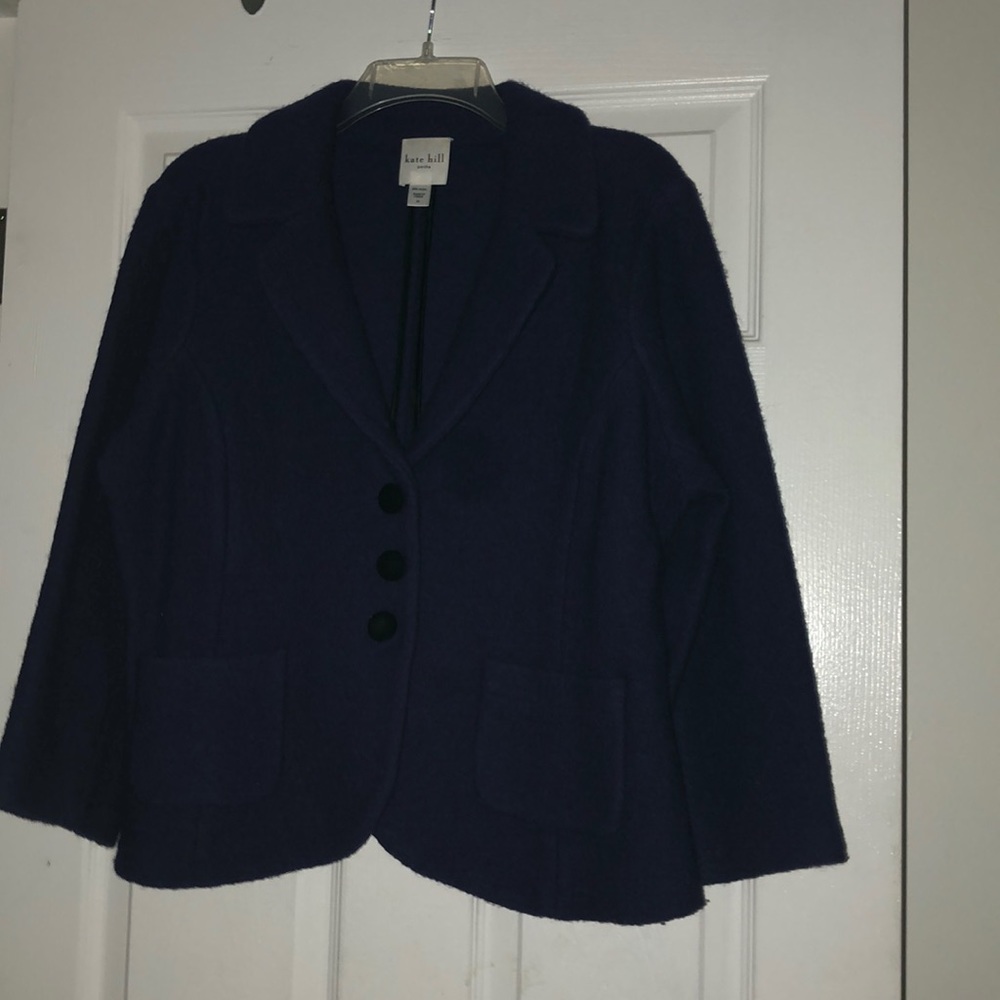 Purple tweed blazer